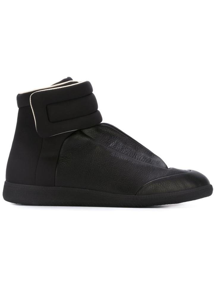 Maison Margiela Future Hi-top Sneakers, Men's, Size: 45, Black, Leather/neoprene/rubber