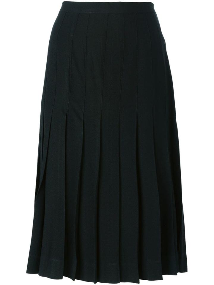 Yves Saint Laurent Pre-owned Pleated Skirt - Black