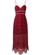 Zimmermann Cut Out Lace Dress - Red