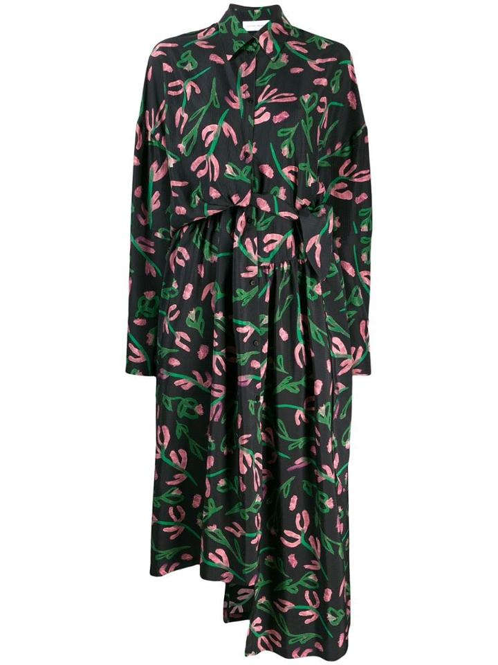 Christian Wijnants Dani Floral Shirt-dress - Black
