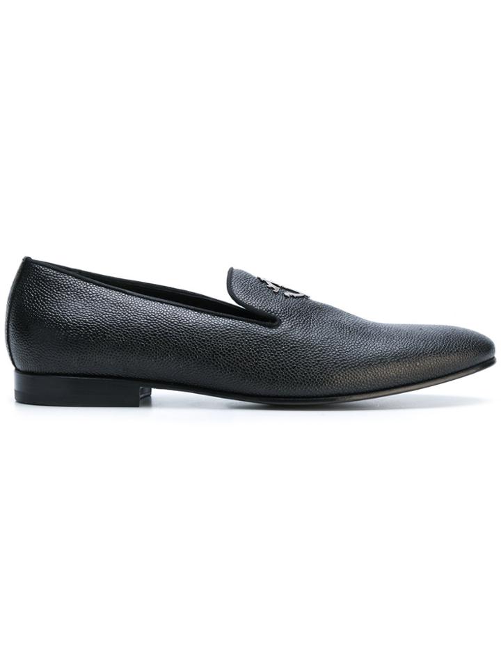 Roberto Cavalli Logo Loafers - Black