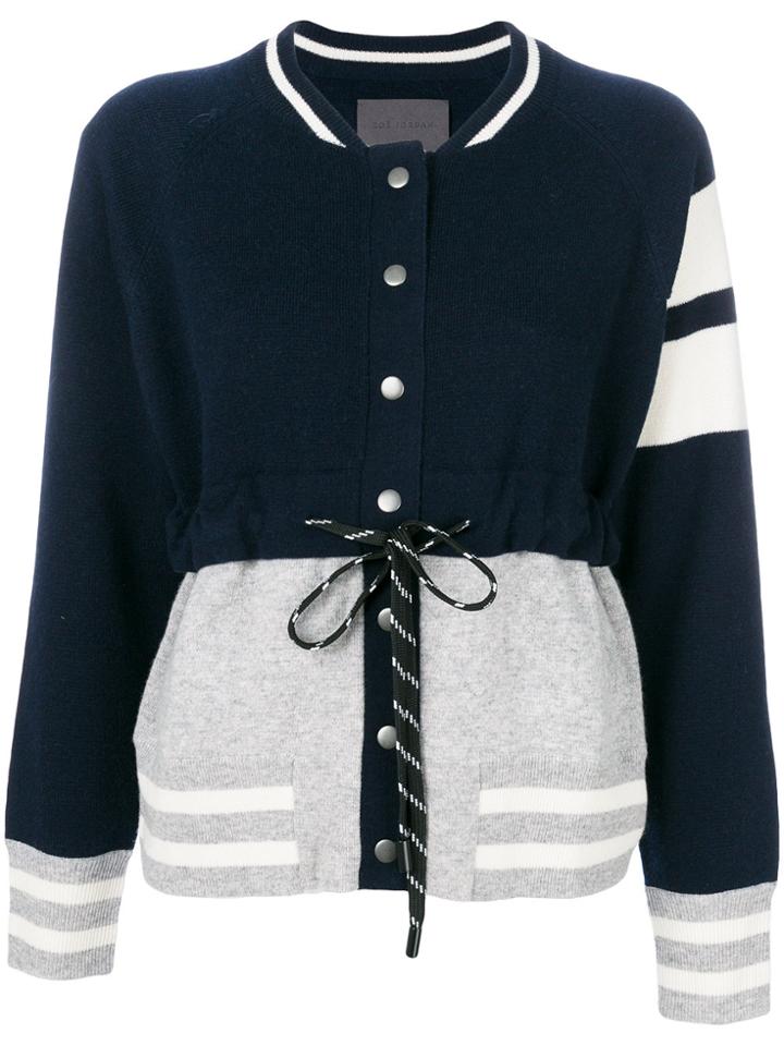 Zoe Jordan Dyer Cashmere Wool Bomber - Blue