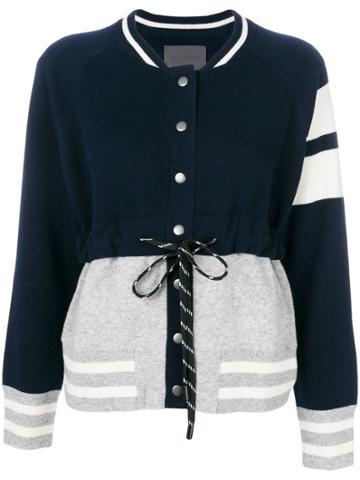 Zoe Jordan Dyer Cashmere Wool Bomber - Blue
