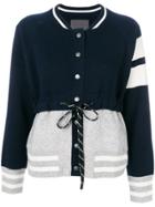 Zoe Jordan Dyer Cashmere Wool Bomber - Blue