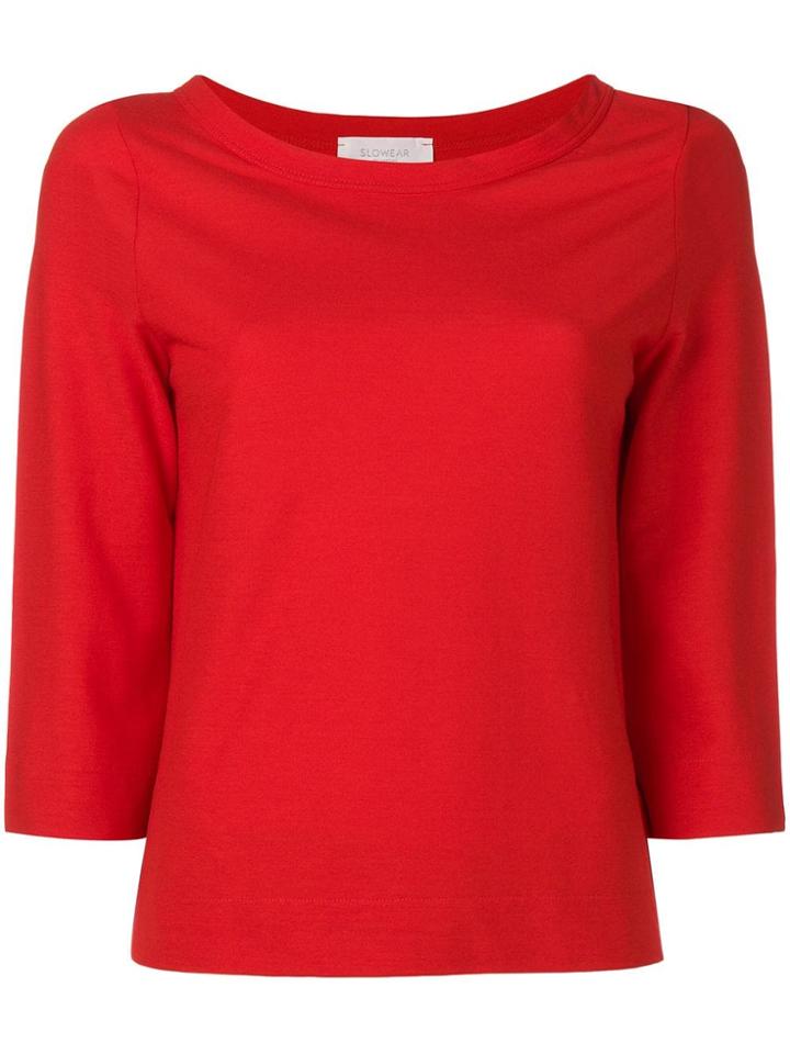 Zanone 3/4 Sleeves T-shirt - Red