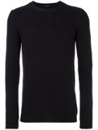 Roberto Collina Round Neck Jumper, Men's, Size: 48, Blue, Nylon/camel Hair/merino