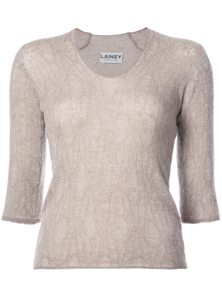 Lainey Keogh Crushed Effect Jumper - Nude & Neutrals