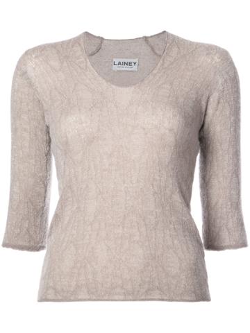 Lainey Keogh Crushed Effect Jumper - Nude & Neutrals