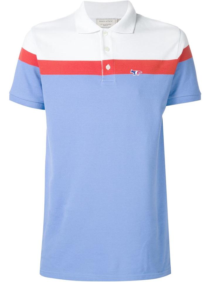 Maison Kitsuné Colour Block Polo Shirt