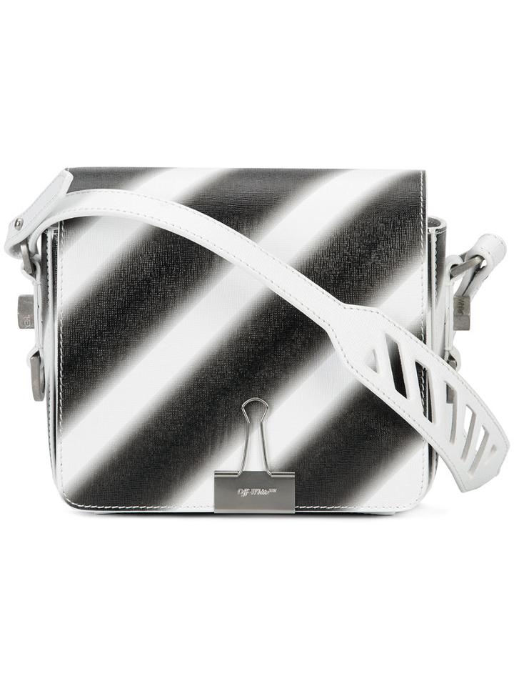 Off-white - Diagonal Spray Flap Bag - Women - Leather/polystyrene - One Size, White, Leather/polystyrene