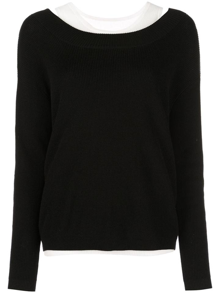 Barbara Bui V-neck Layered Jumper - Black