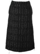 Simone Rocha Lurex Midi Skirt, Women's, Size: 6, Black, Acetate/polyester/spandex/elastane/wool