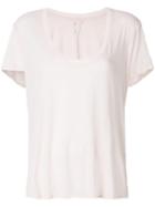 Unravel Project Basic Scoop Neck T-shirt - Pink