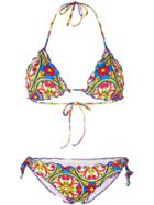 Mc2 Saint Barth Patterned Halterneck Bikini - Multicolour