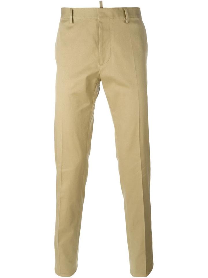 Dsquared2 Slim Fit Chions, Men's, Size: 52, Nude/neutrals, Cotton/spandex/elastane