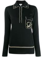 Loewe Embroidered L Polo Shirt - Black