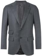 Caruso Classic Blazer, Men's, Size: 48, Grey, Cupro/cashmere