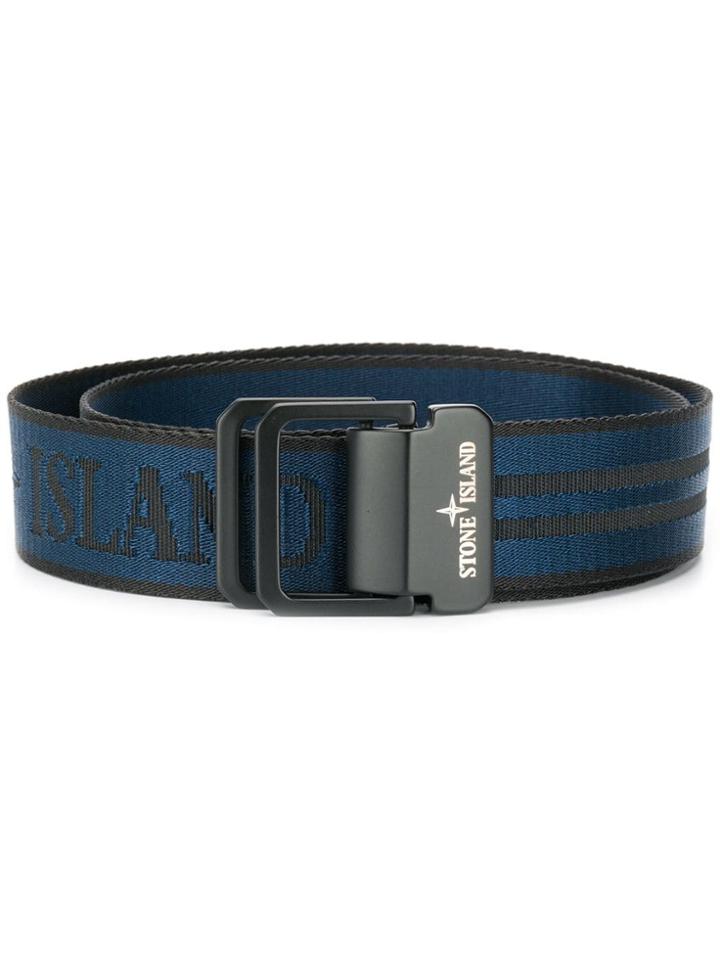 Stone Island Junior Printed Logo Fabric Belt - Blue