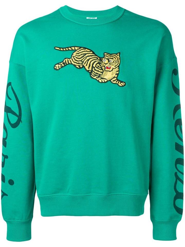 Kenzo Flying Tiger Embroidered Sweatshirt - Green