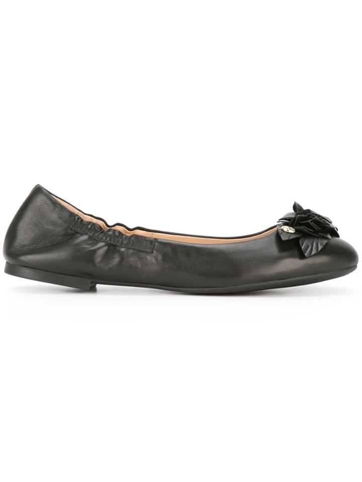 Tory Burch Blossom Ballet Flats - Black