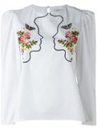 Vivetta - Embroidered Blouse - Women - Cotton - 44, White, Cotton