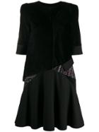 Talbot Runhof Tourmaline Embellished Mini Dress - Black