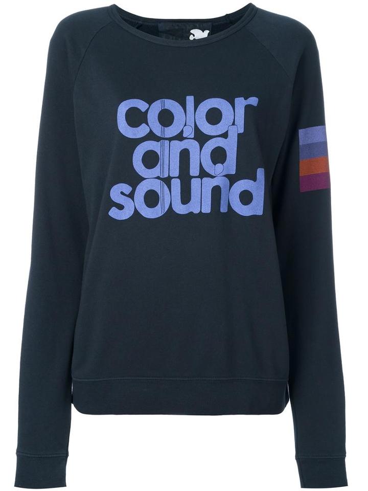 Freecity Color And Sound Print Sweatshirt, Women's, Size: Small, Blue, Cotton