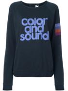 Freecity Color And Sound Print Sweatshirt, Women's, Size: Small, Blue, Cotton
