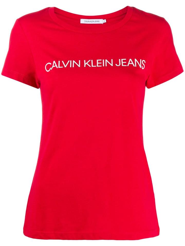 Calvin Klein Jeans Printed Logo T-shirt - Red