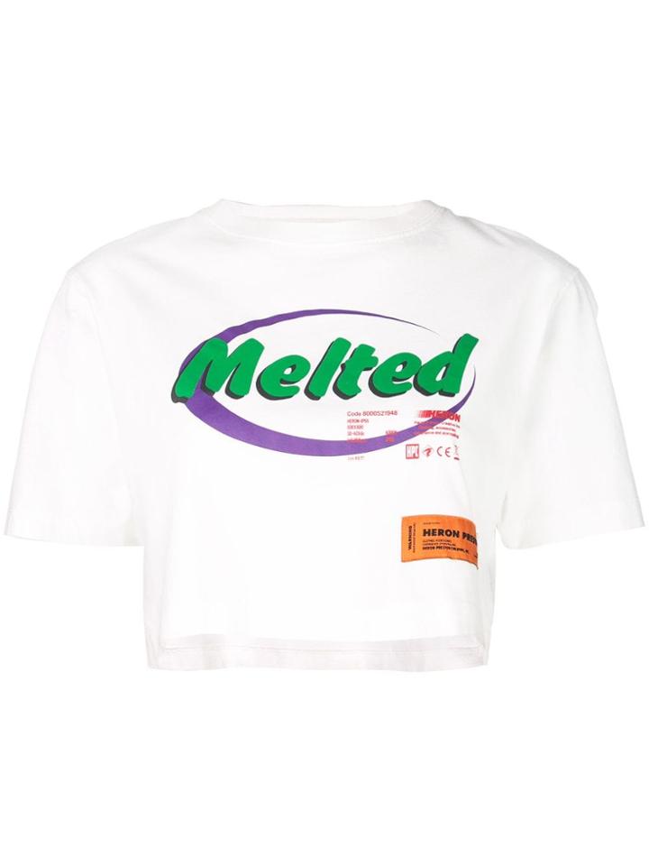 Heron Preston Print Cropped T-shirt - White