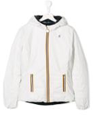 K Way Kids Teen Lily Reversible Padded Jacket - White