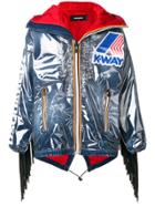Dsquared2 K-way Fringed Jacket - Blue