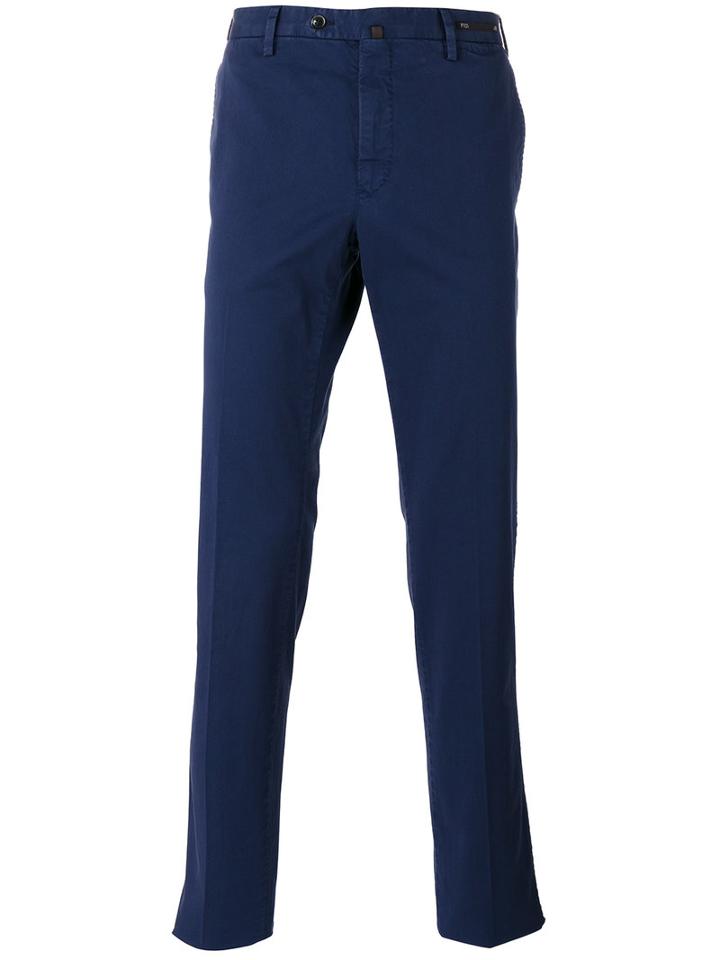Pt01 Tapered Trousers, Men's, Size: 46, Blue, Cotton/elastodiene