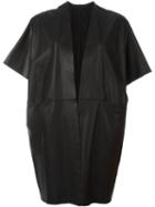 Salvatore Santoro Shortsleeved Leather Coat