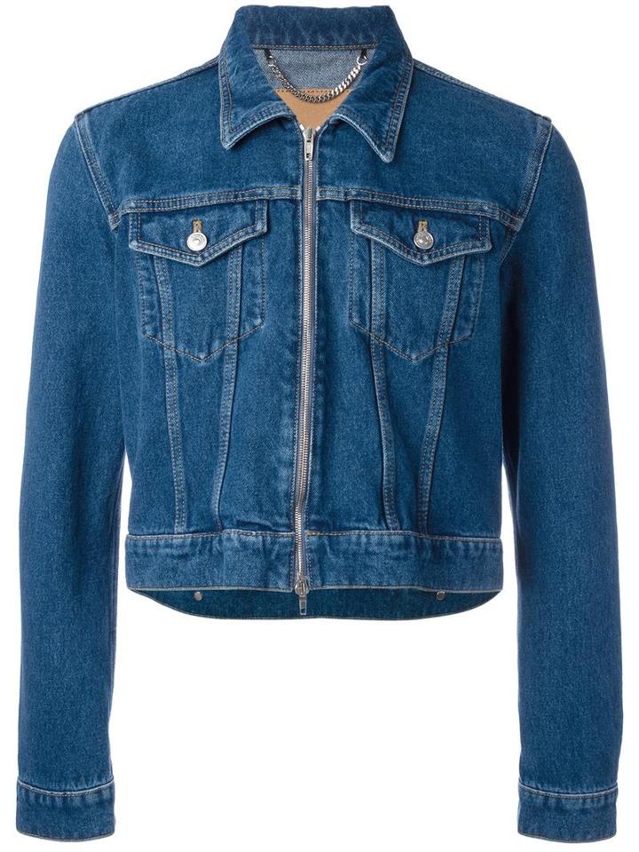 Balenciaga Cropped Denim Jacket, Men's, Size: 46, Blue, Cotton