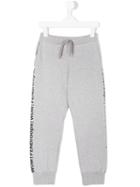 Fendi Kids - Text Stripe Tracksuit Trousers - Kids - Cotton - 10 Yrs, Grey