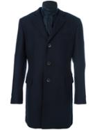 Fay Layered Padded Coat, Men's, Size: Small, Blue, Nylon/wool