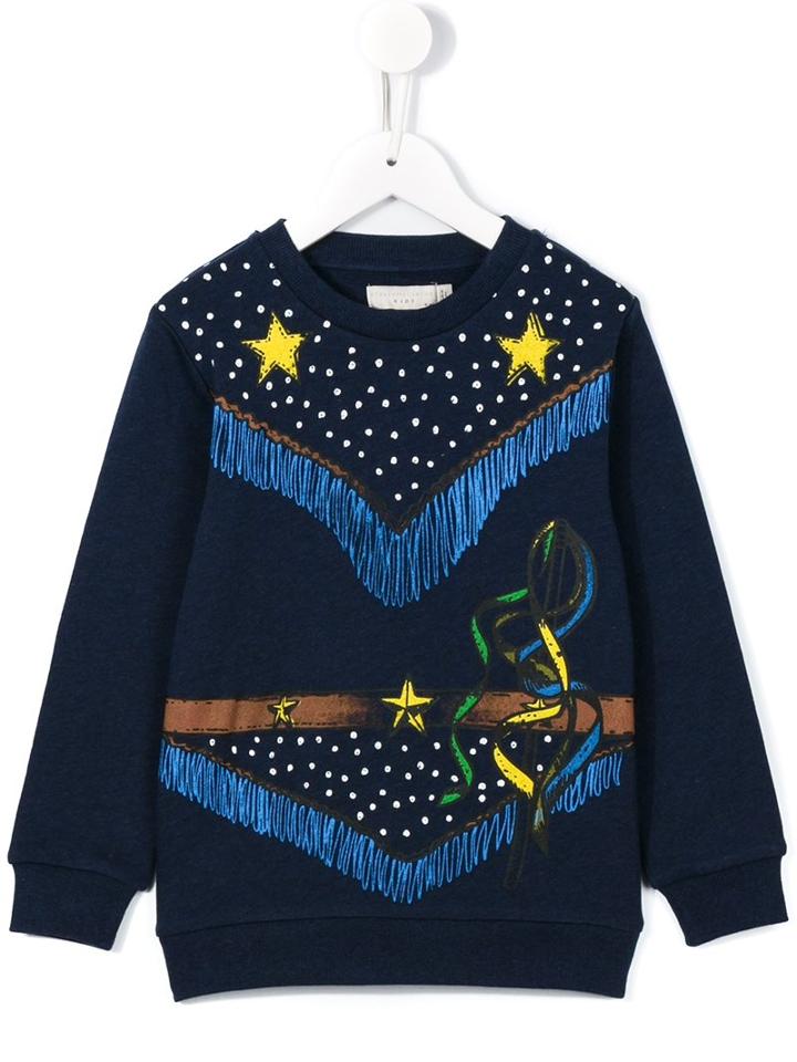 Stella Mccartney Kids 'betty' Cowboy Print Sweatshirt