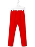Il Gufo Slim-fit Track Pants, Girl's, Size: 8 Yrs, Red
