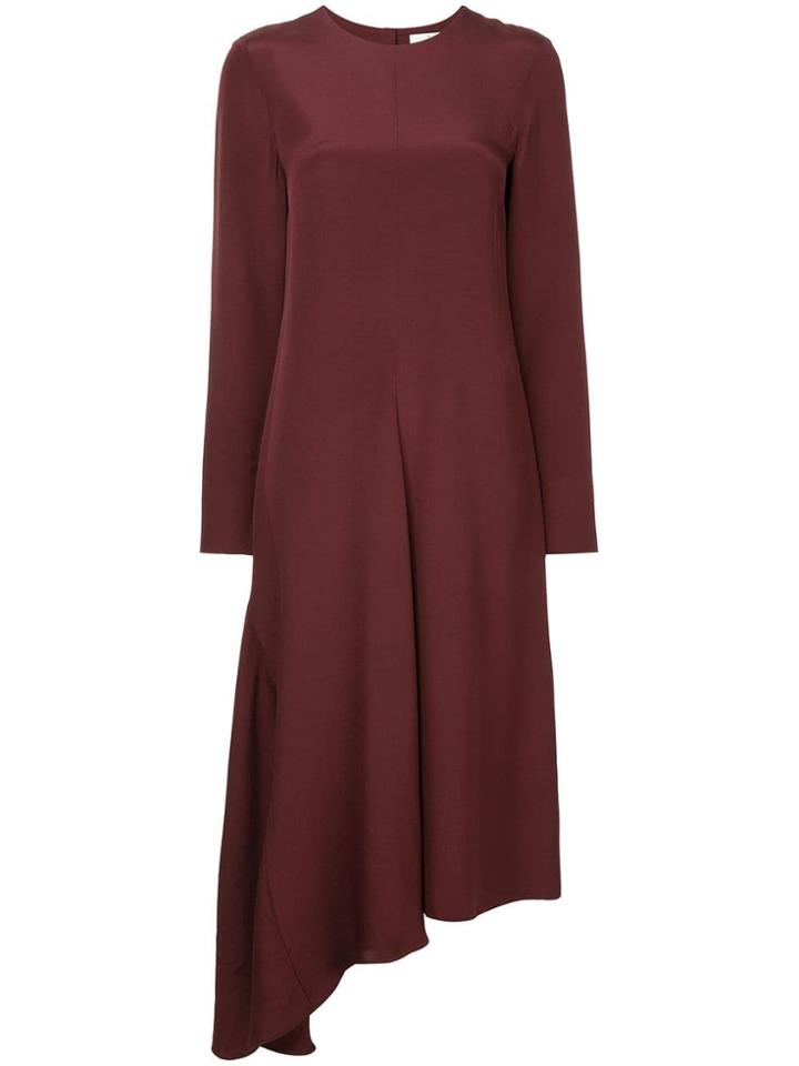 Tibi Open Back Asymmetrical Dress - Red