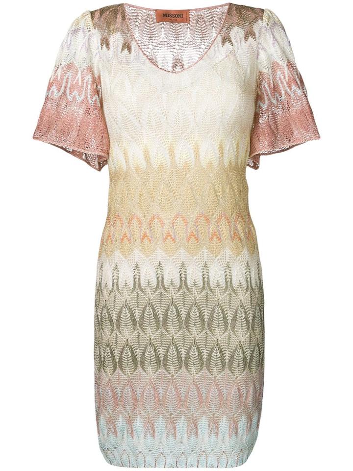 Missoni Knitted V-neck Dress - Neutrals