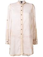 Ann Demeulemeester Tunic Style Button Blouse - Neutrals