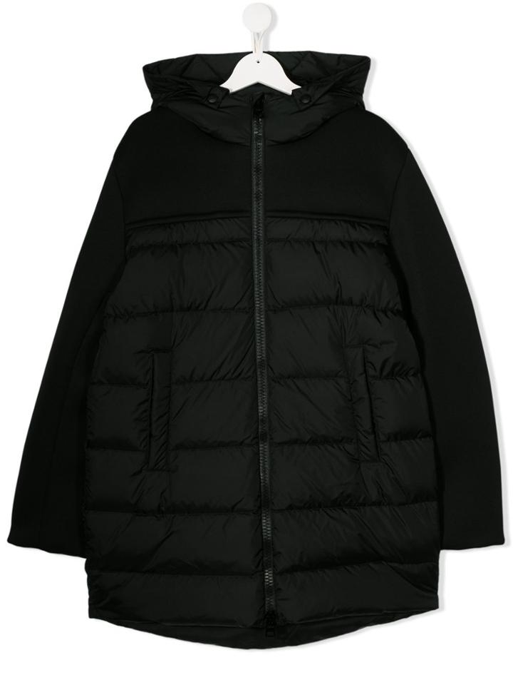 Herno Kids Teen Hooded Down Coat - Black