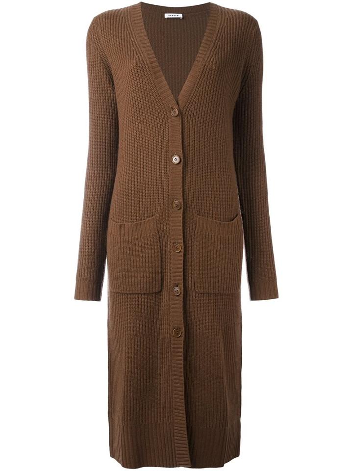 P.a.r.o.s.h. Long Fit Cardi-coat, Women's, Size: Small, Brown, Cashmere/wool