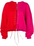 Unravel Project Colour Block Sweatshirt - Pink