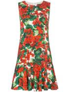 Dolce & Gabbana Cady Floral-print Dress - Red