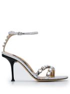Sergio Rossi Crystal Embellished Sandals - Silver