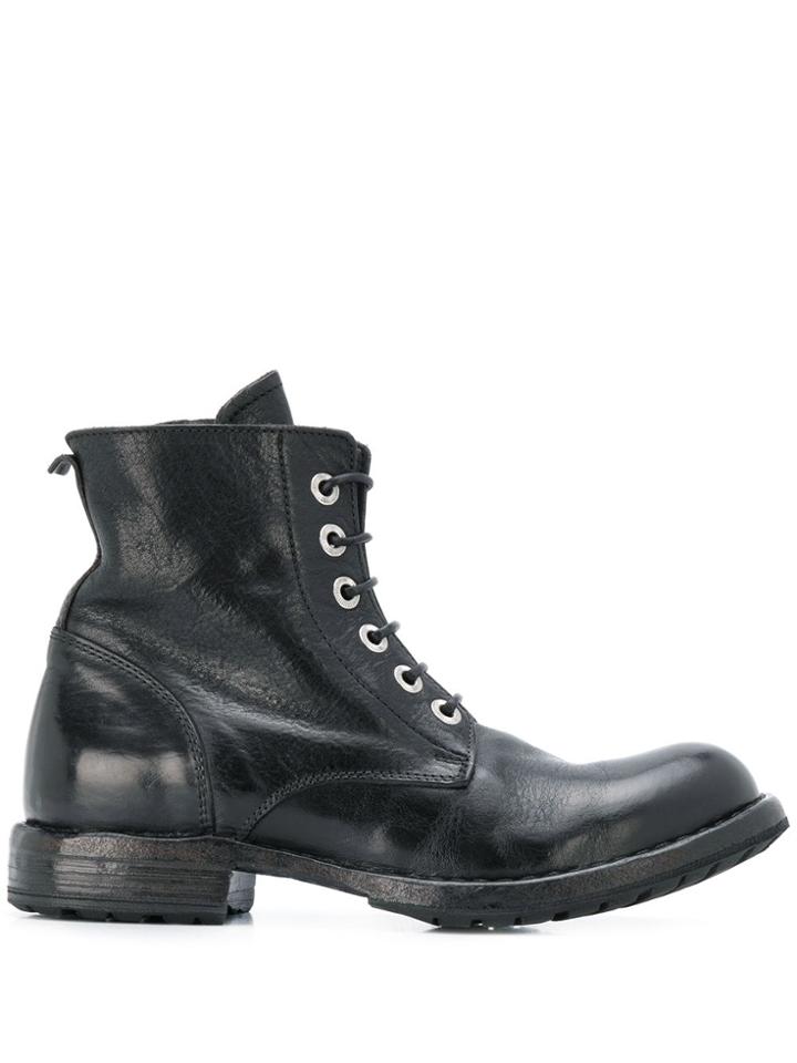 Moma Lace Up Boots - Black