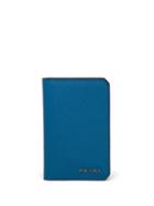 Prada Saffiano Bi-fold Cardholder - Blue
