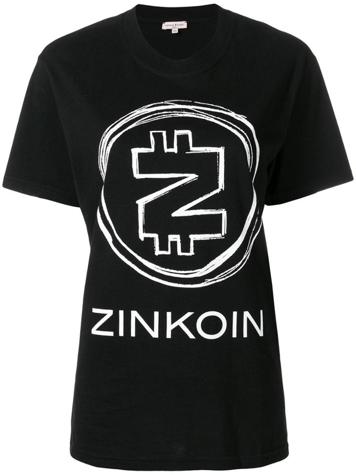 Natasha Zinko Oversized Print T-shirt - Black